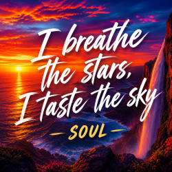 Мұқаба I breathe the stars, I taste the sky