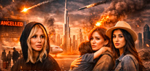 Celebrities are stranded in Dubai due to missile attacks and flight cancellations.